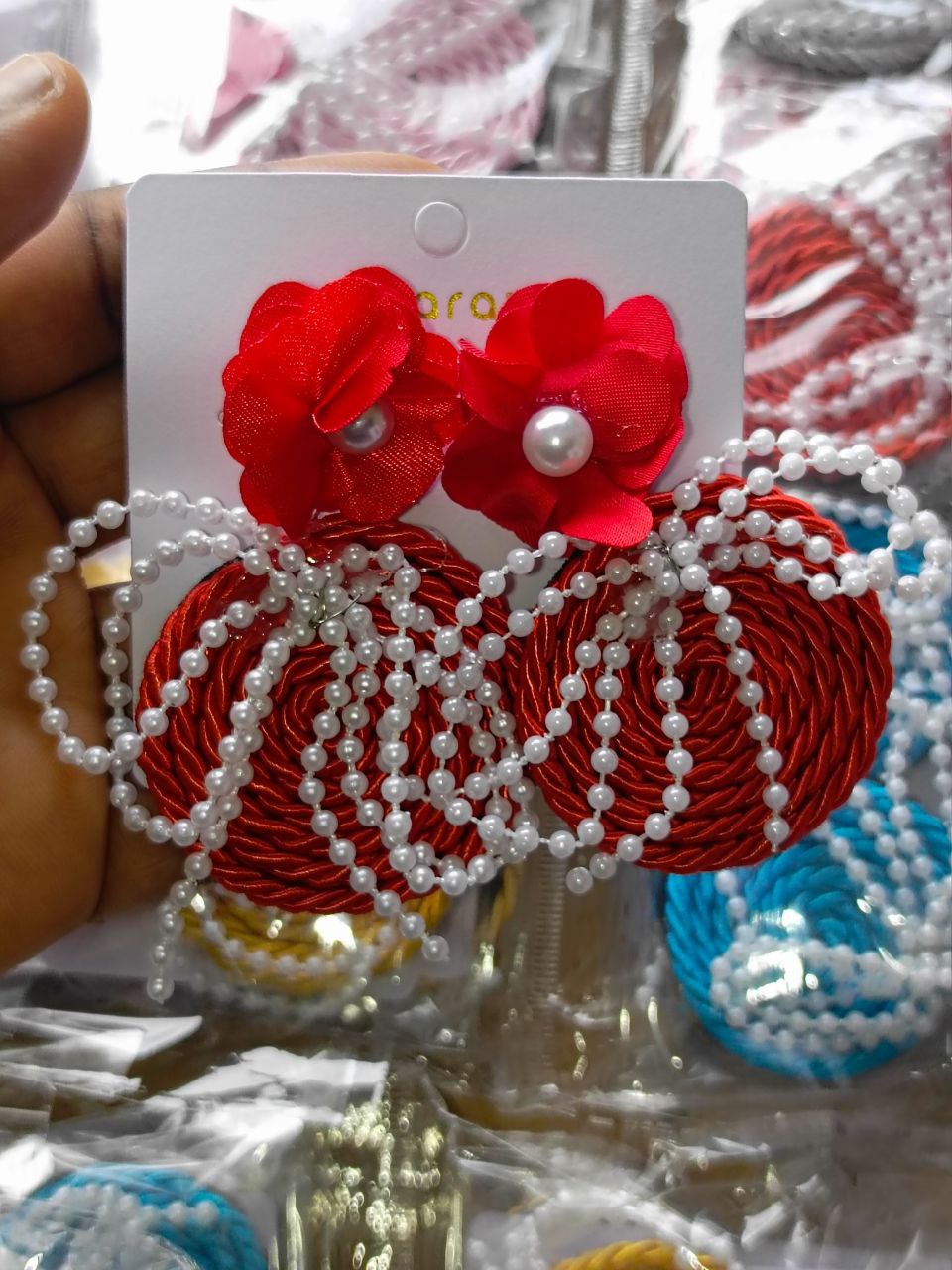 Flower design earrings