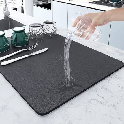 Black draining mat